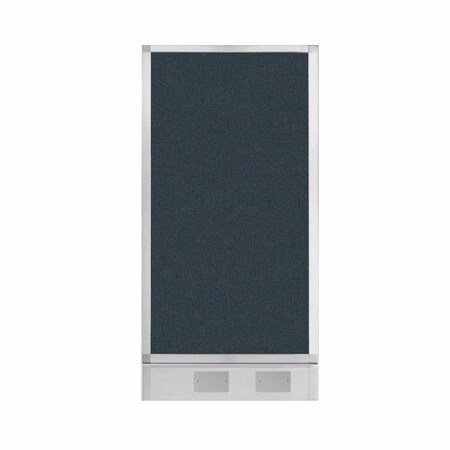 Versare Hush Panel Configurable Cubicle Partition 2' x 4' Blue Spruce Fabric W/ Cable Channel 1812519